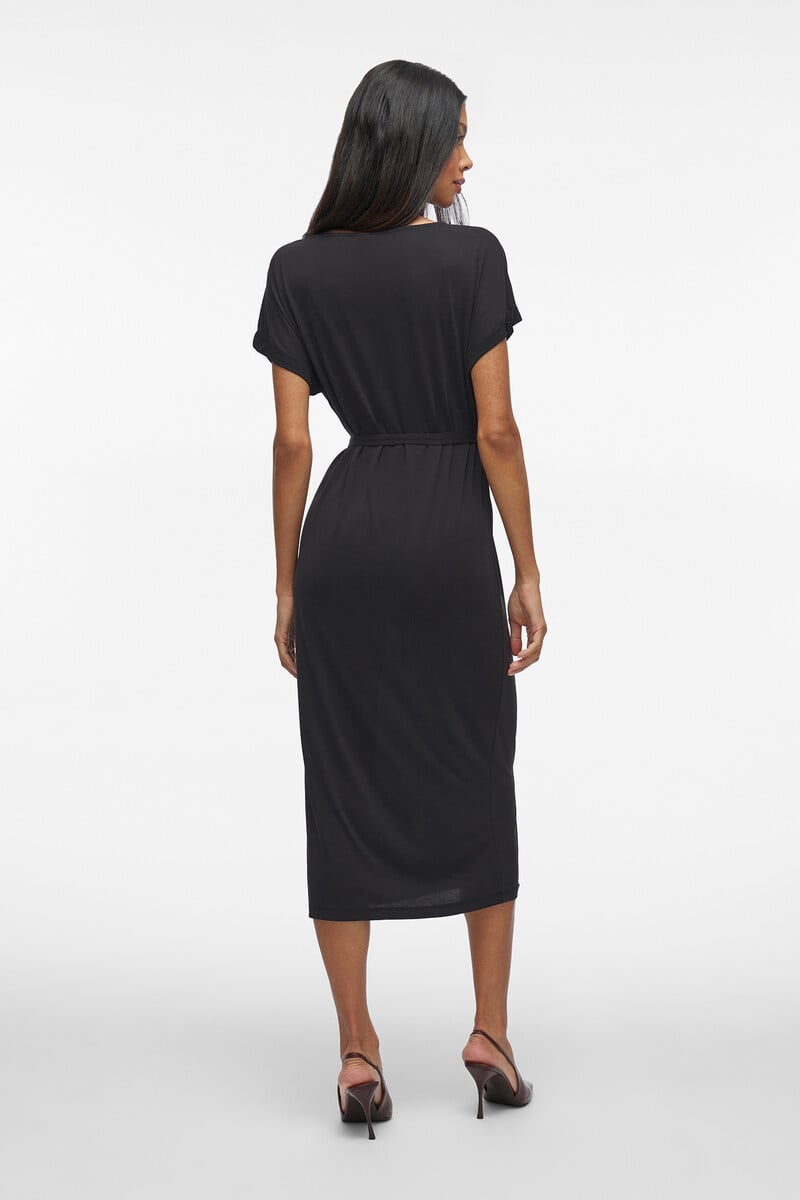 Cortefiel Vestido Midi Manga Corta