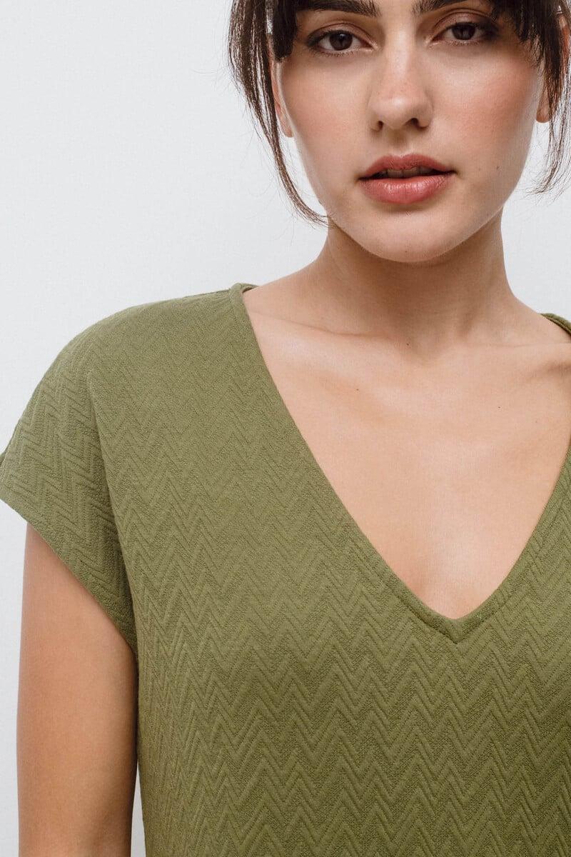 Cortefiel Vestido midi manga corta