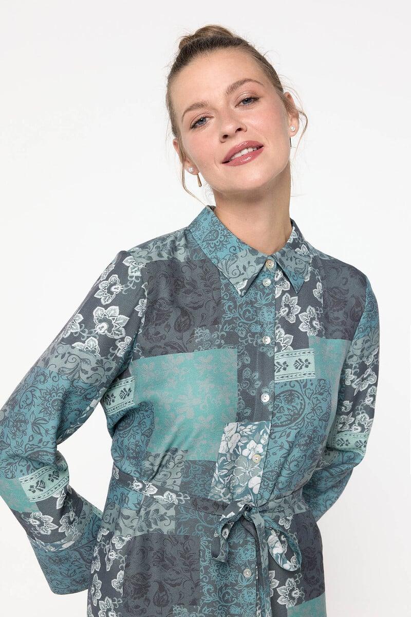 Cortefiel Vestido Midi Manga Larga