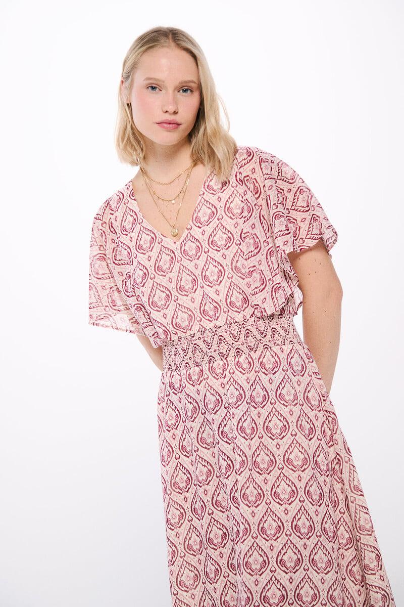 Cortefiel Vestido Midi Mangas Capa