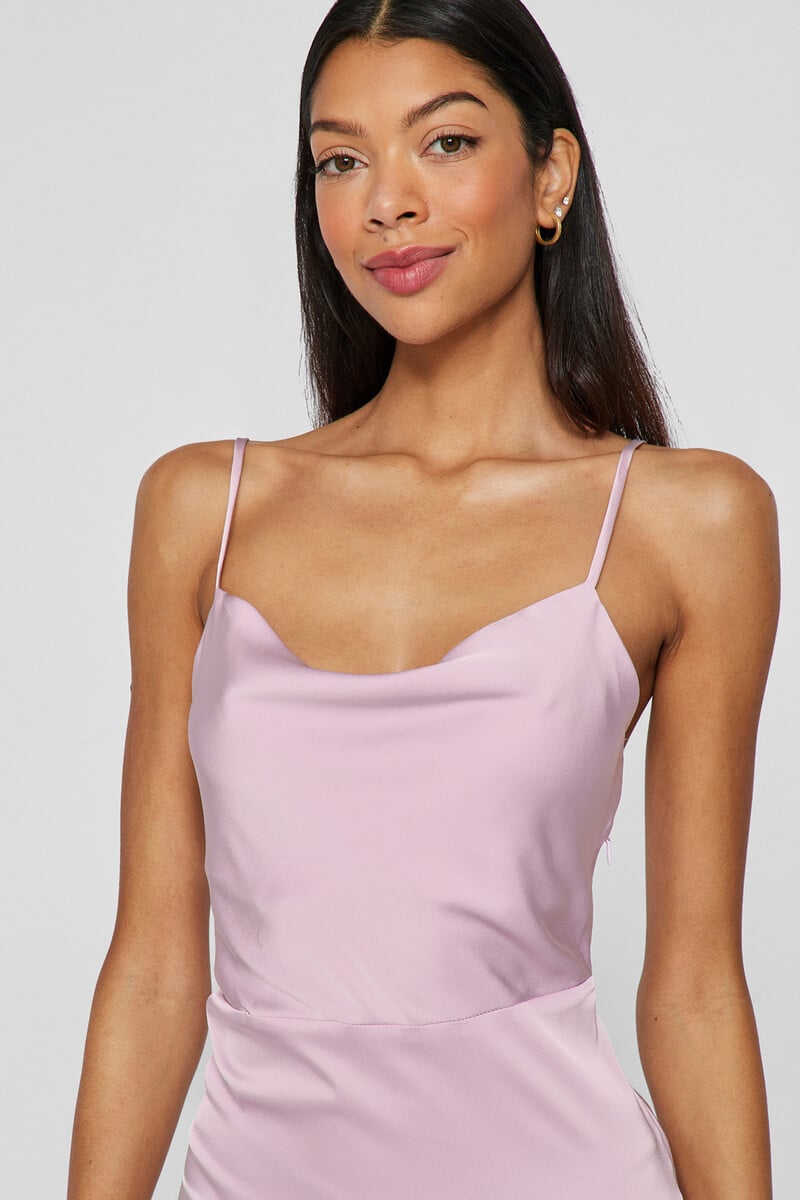 Cortefiel Vestido Midi Satinado