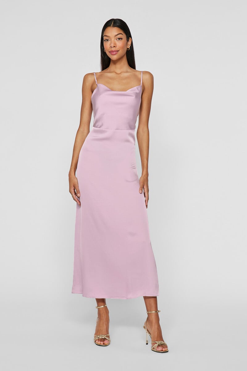 Cortefiel Vestido midi satinado