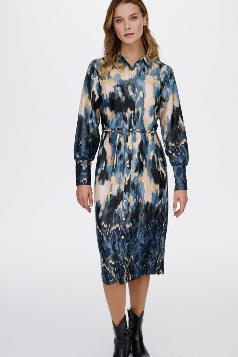 Cortefiel Vestido Midi Satinado