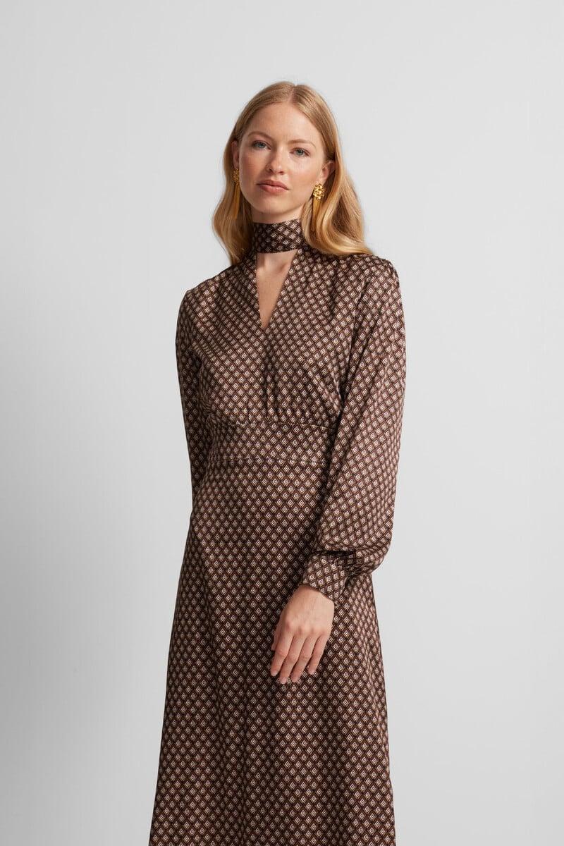 Cortefiel Vestido Midi Satinado