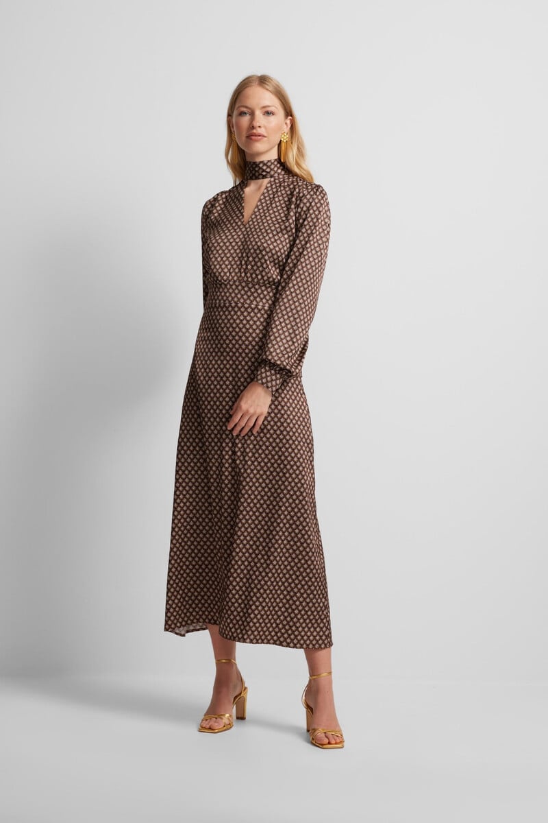 Cortefiel Vestido midi satinado