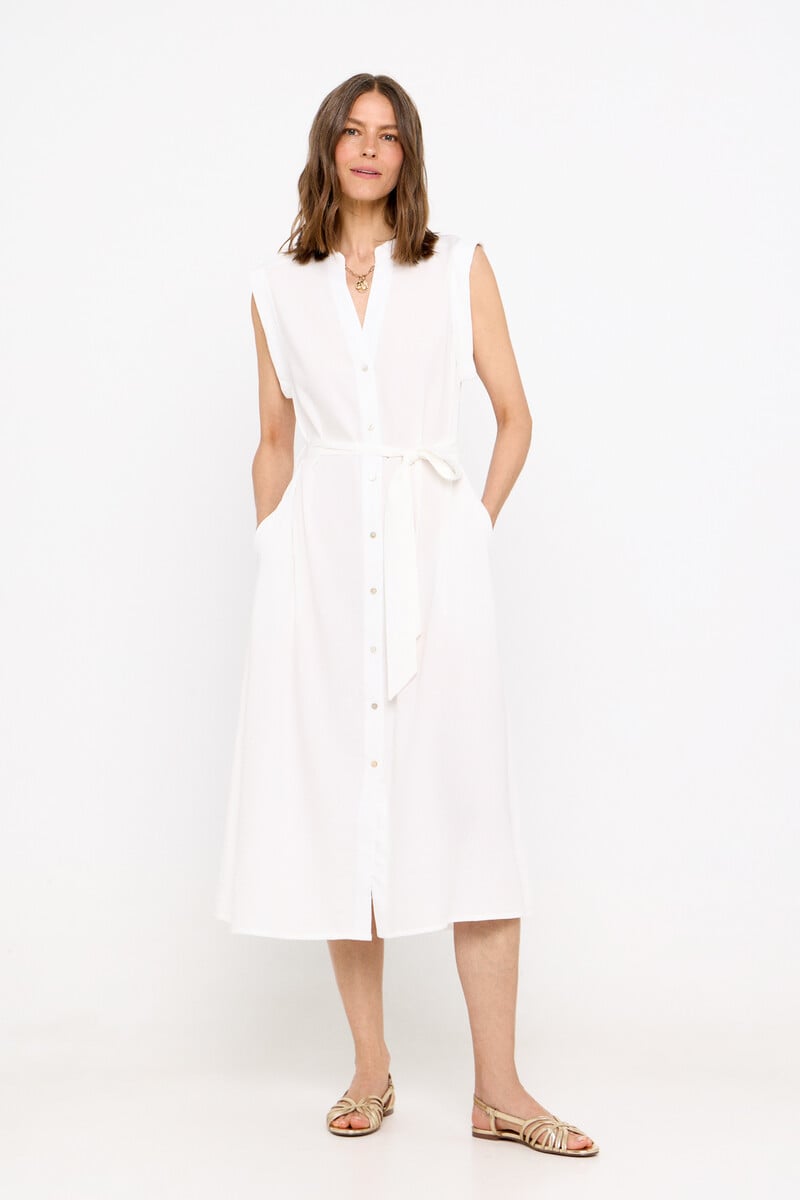 Cortefiel Vestido midi sin mangas