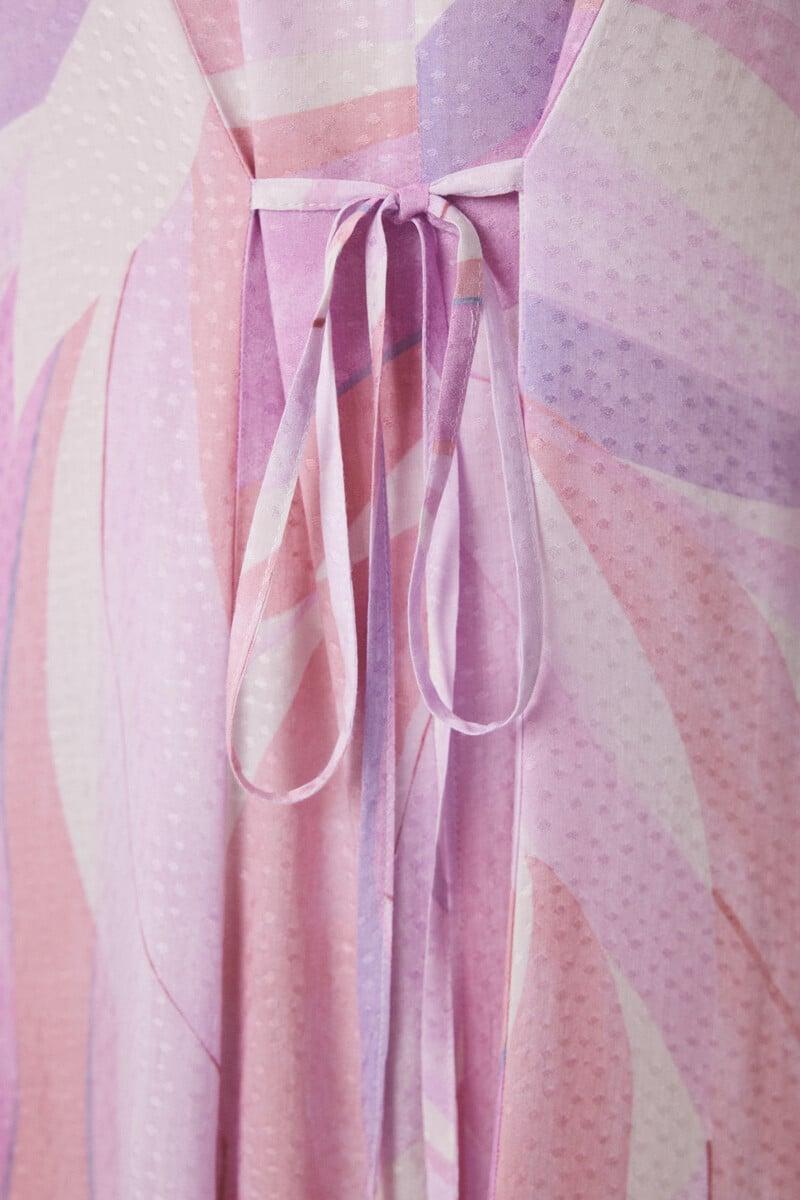 Cortefiel Vestido Midi Viscosa Allover Geométrico