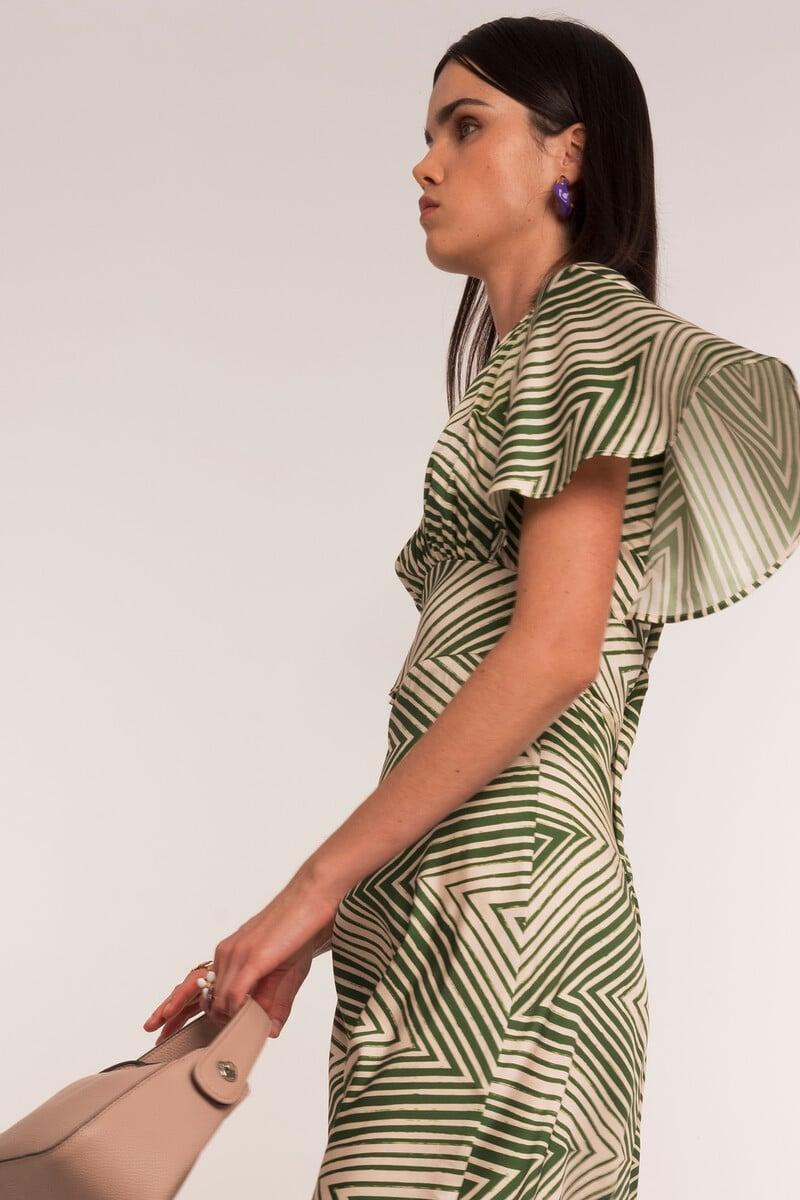 Cortefiel Vestido Midi Zigzag