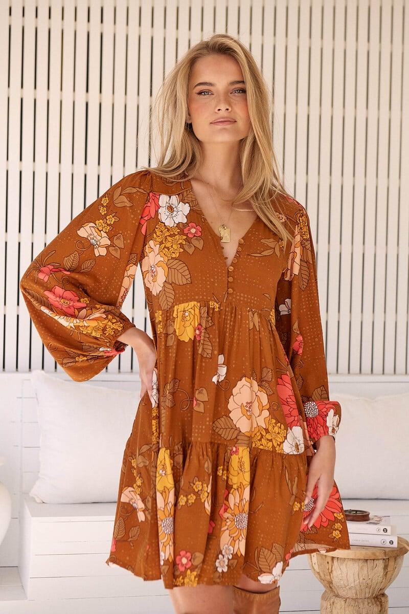 Cortefiel Vestido Mini De Manga Larga Tracey