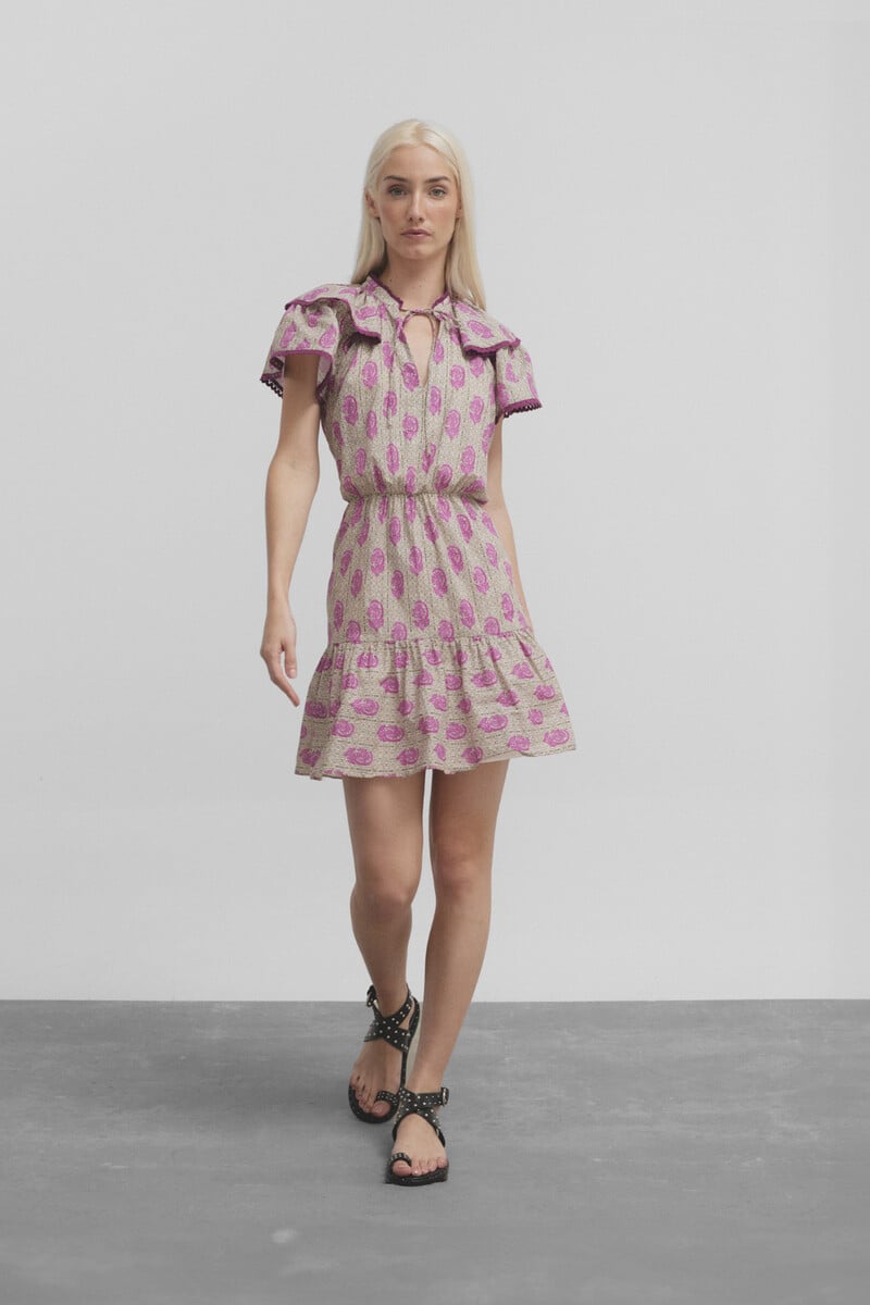 Cortefiel Vestido Mini Estampado Flores