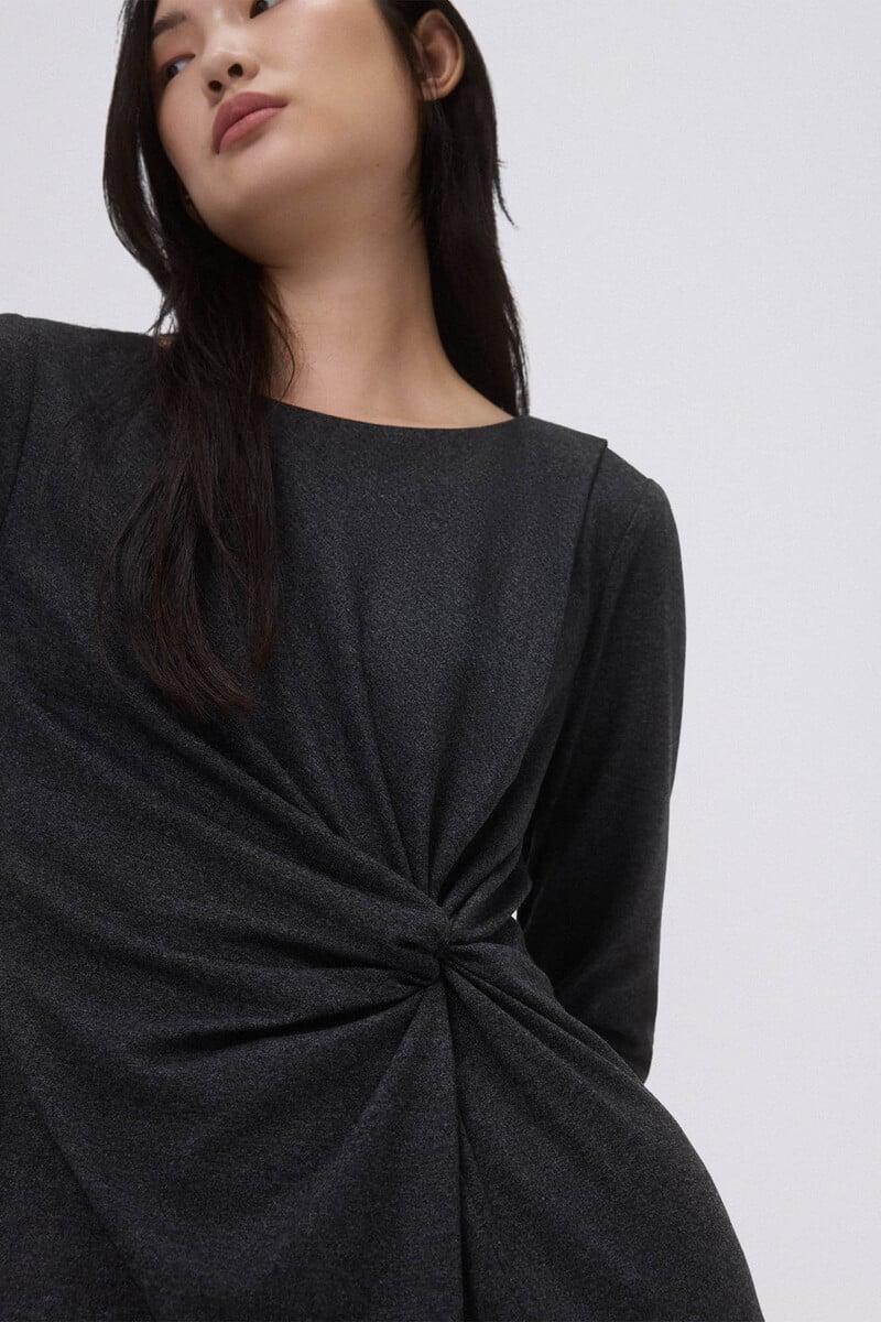 Cortefiel Vestido Nudo Midi