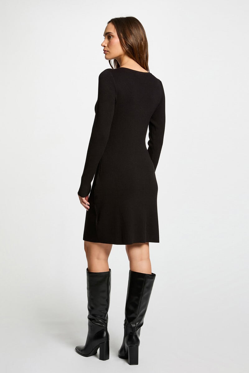 Cortefiel Vestido Punto Corto Ajustado