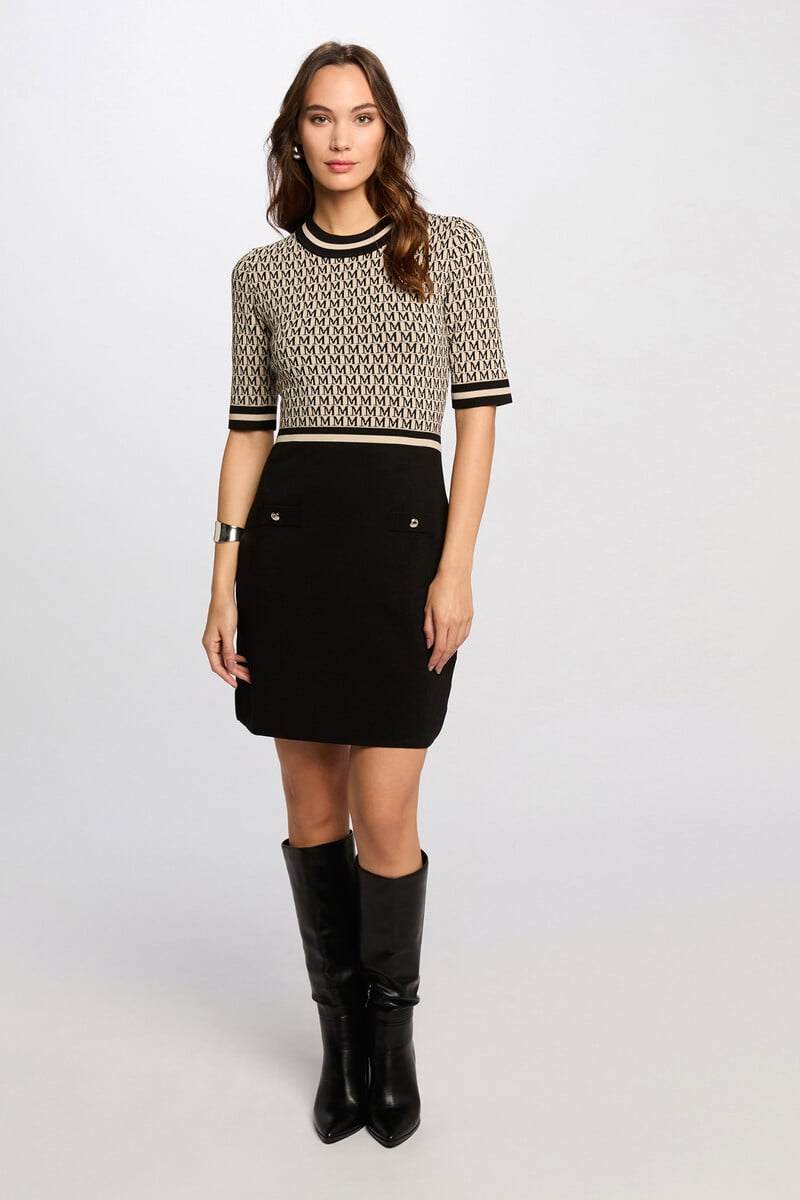 Cortefiel Vestido punto corto ajustado