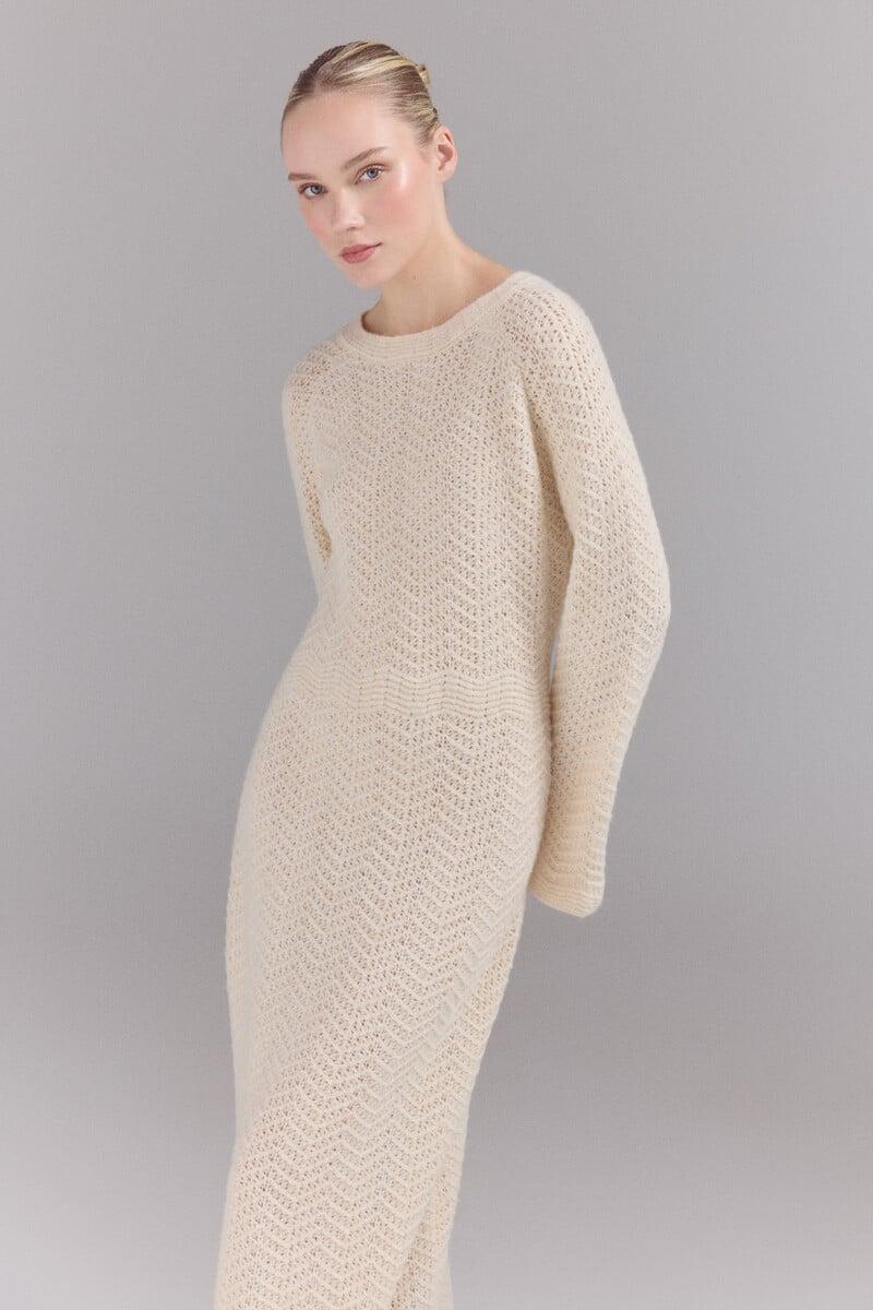 Cortefiel Vestido Punto Zig Zag