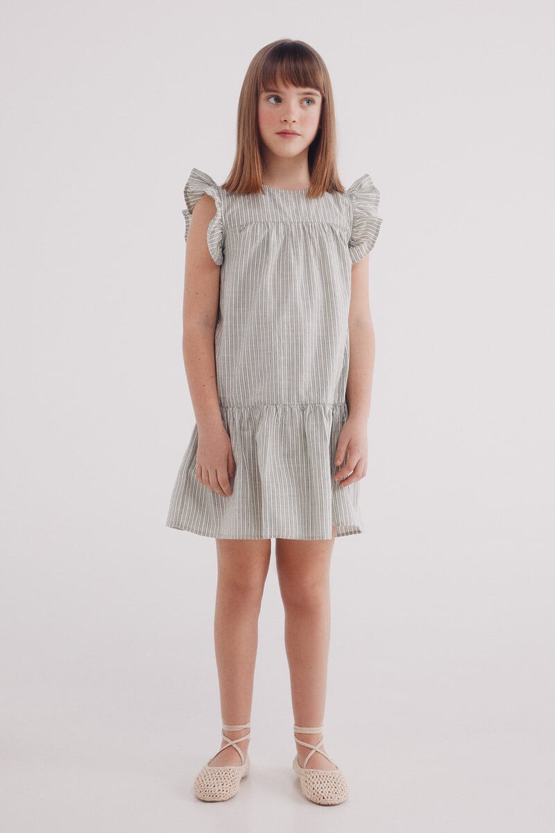 Cortefiel Vestido Rayas Niña