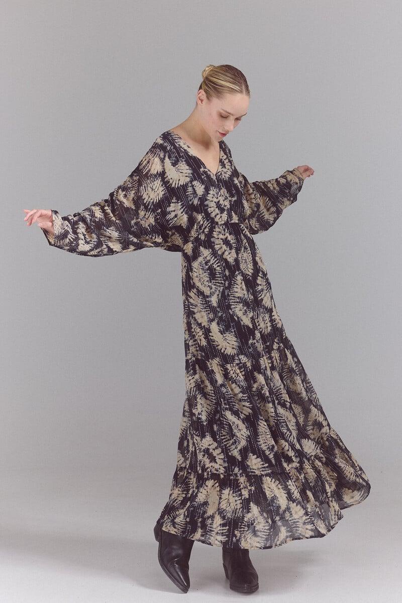 Cortefiel Vestido tie dye lurex