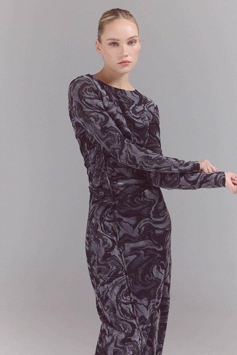 Cortefiel Vestido Tul Devoré