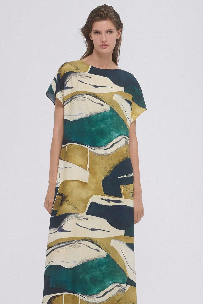 Cortefiel Vestido Tunica Estampado