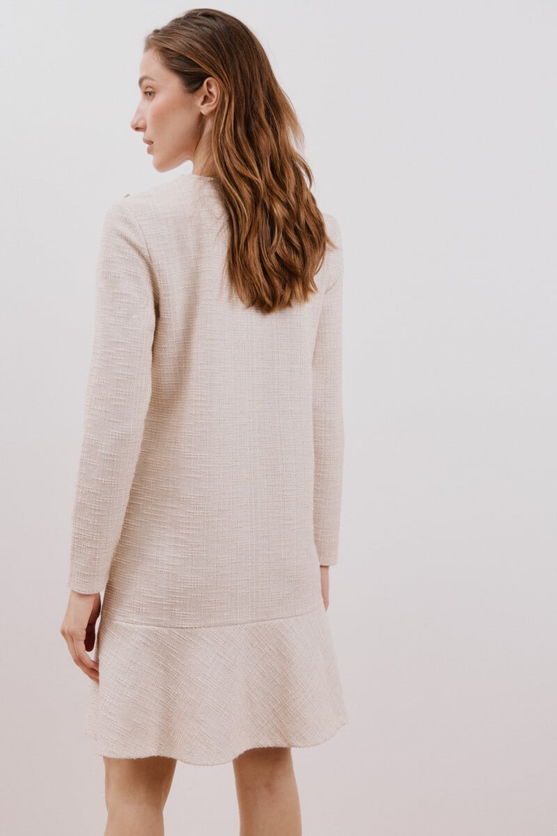 Cortefiel Vestido Tweed Elástico