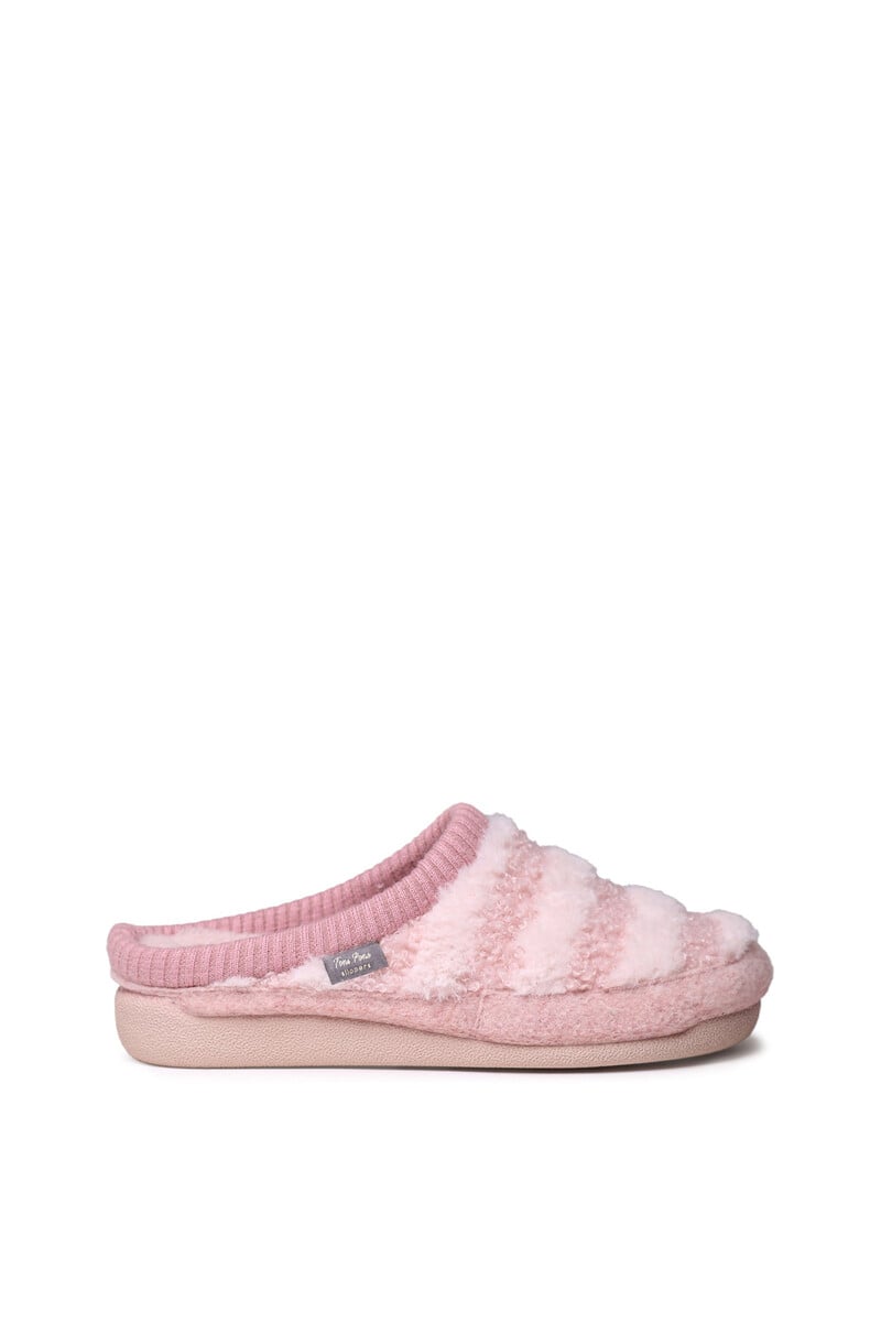 Cortefiel Zapatilla casa tipo zueco fieltro