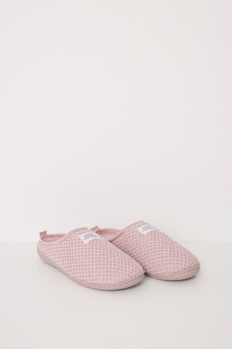 Cortefiel Zapatillas Casa Chenilla Rosa