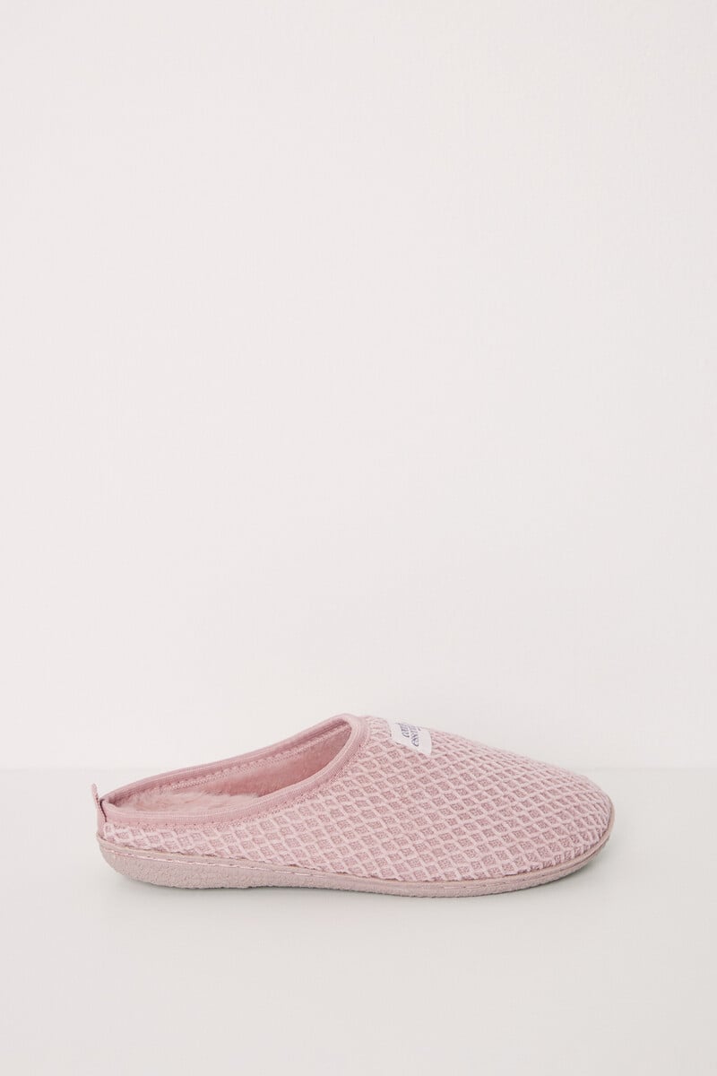 Cortefiel Zapatillas Casa Chenilla Rosa