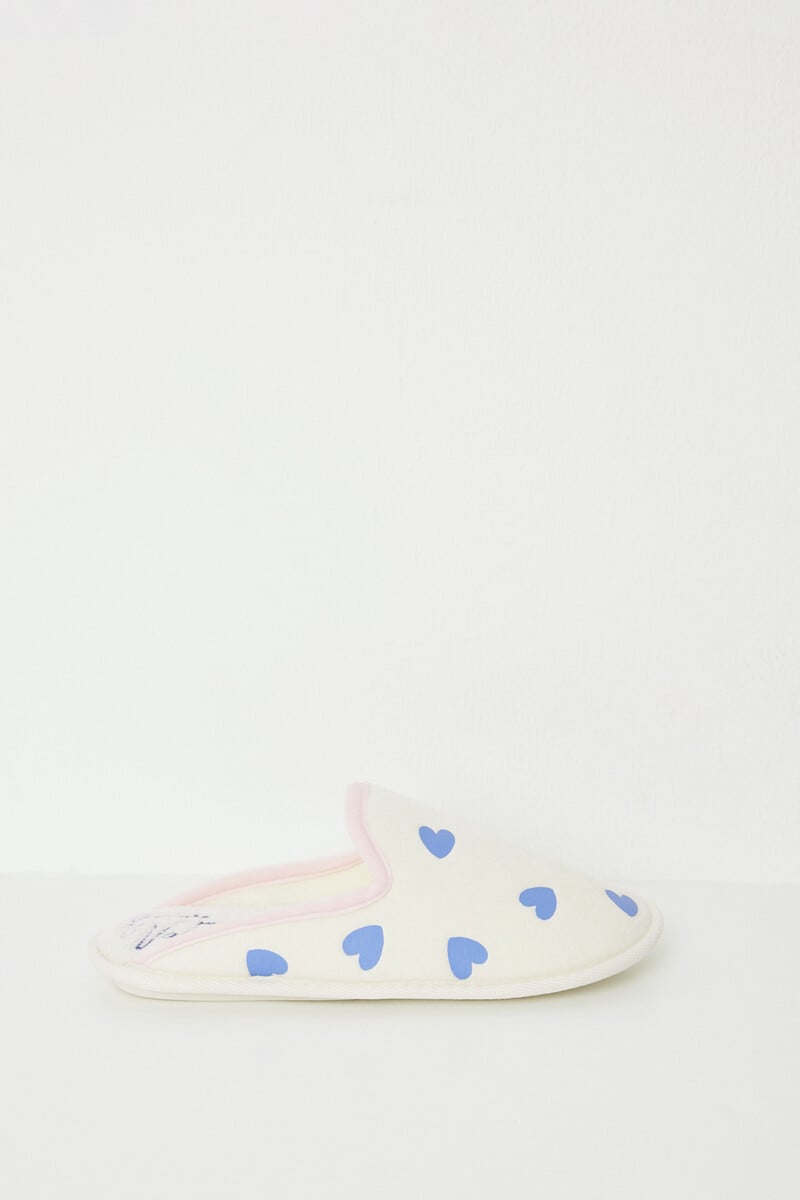 Cortefiel Zapatillas Casa Velur Corazones