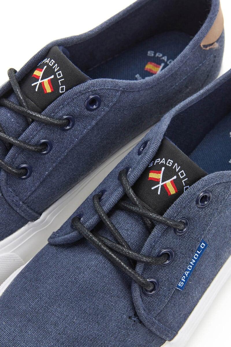 Cortefiel Zapatillas Casual De Lona Con Cordones