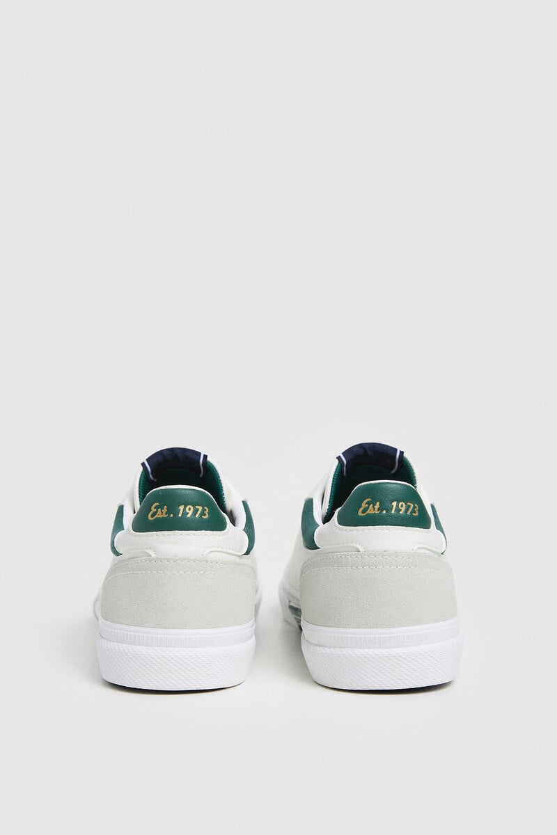 Cortefiel Zapatillas Clásicas Con Detalles En Ante