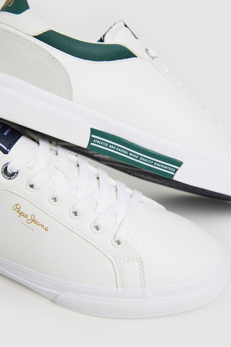 Cortefiel Zapatillas Clásicas Con Detalles En Ante