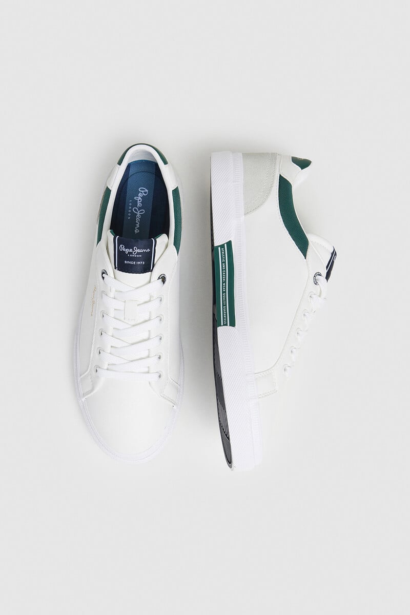 Cortefiel Zapatillas Clásicas Con Detalles En Ante