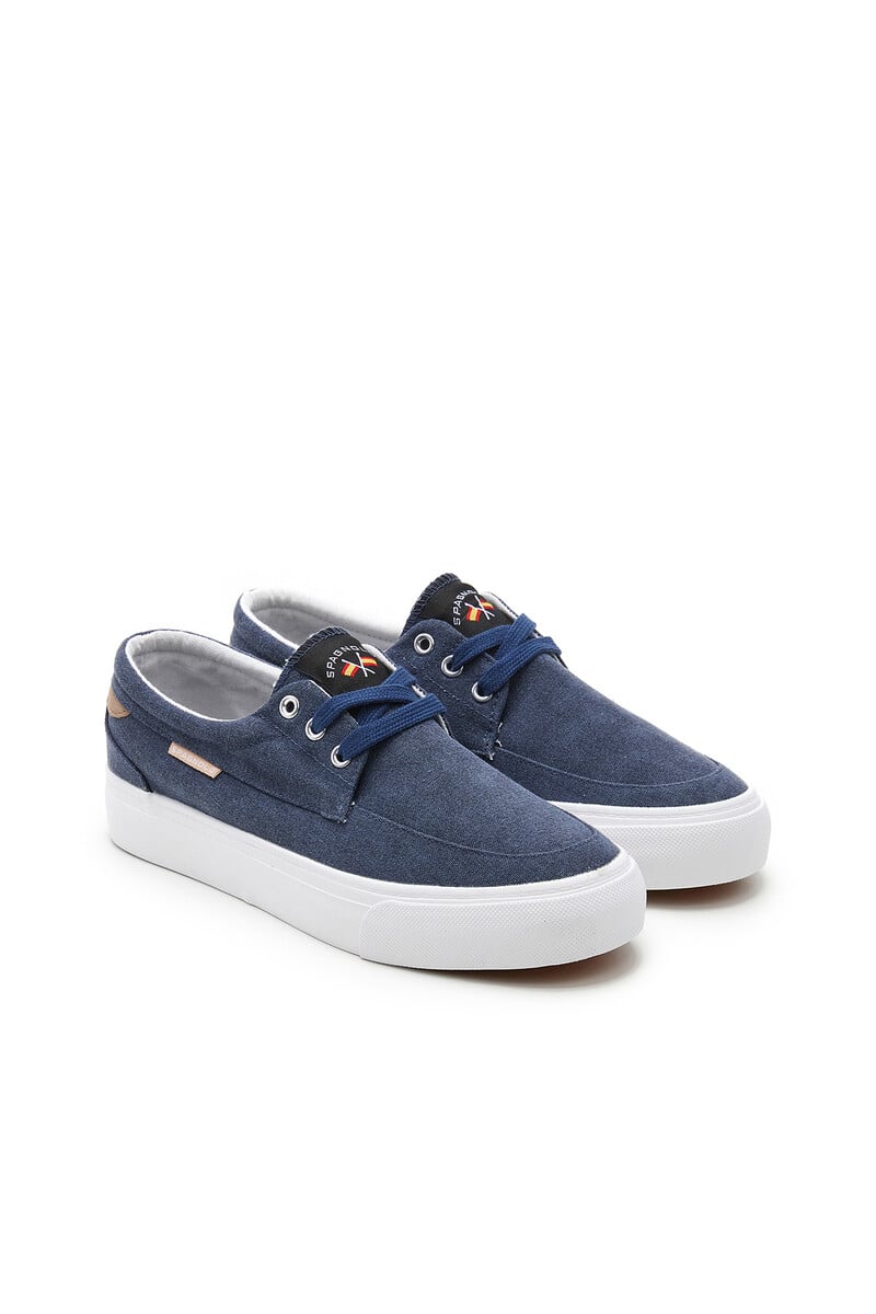 Cortefiel Zapatillas Naúticas De Lona Con Cordones