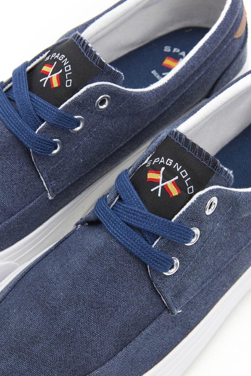 Cortefiel Zapatillas Naúticas De Lona Con Cordones