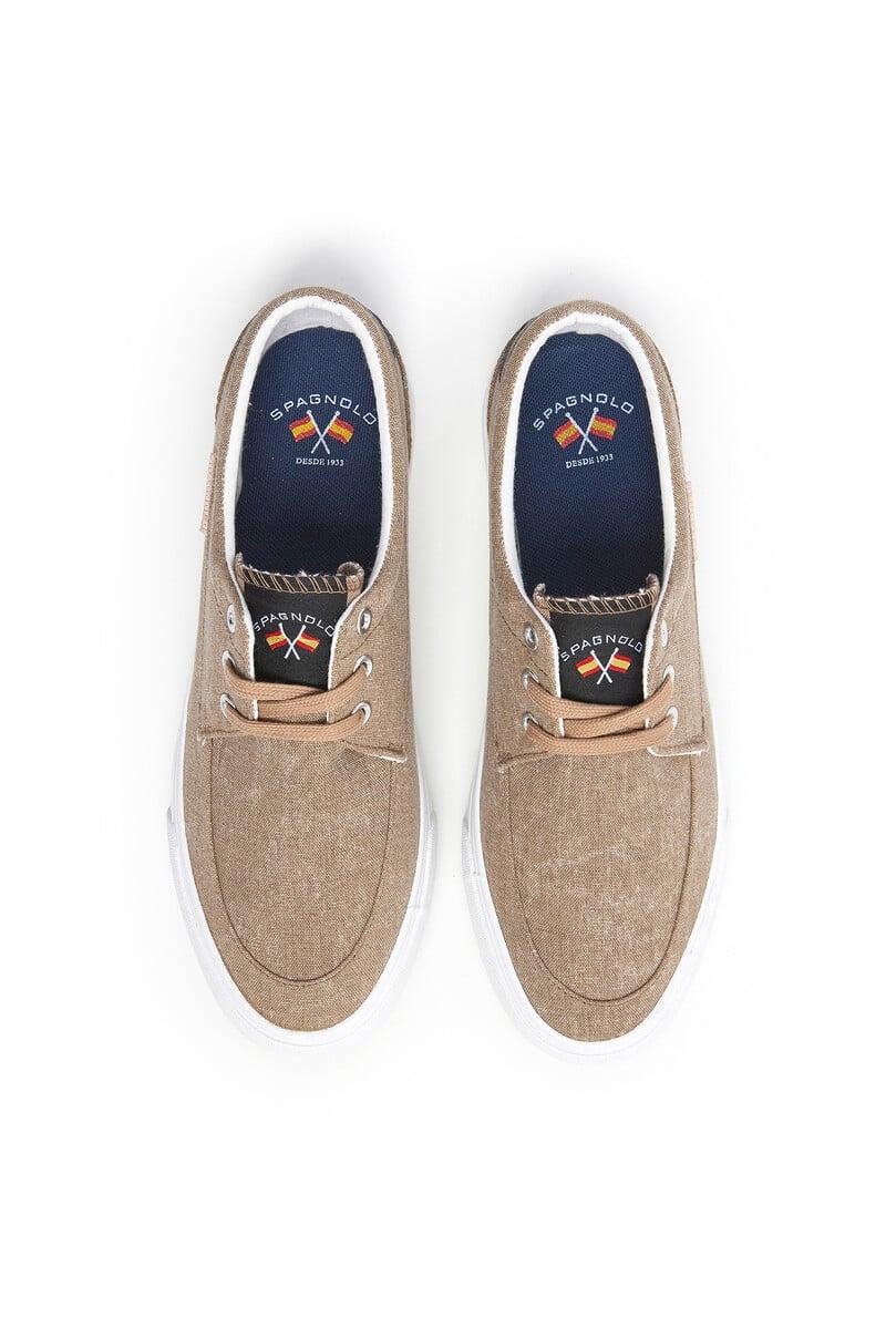 Cortefiel Zapatillas Naúticas De Lona Con Cordones