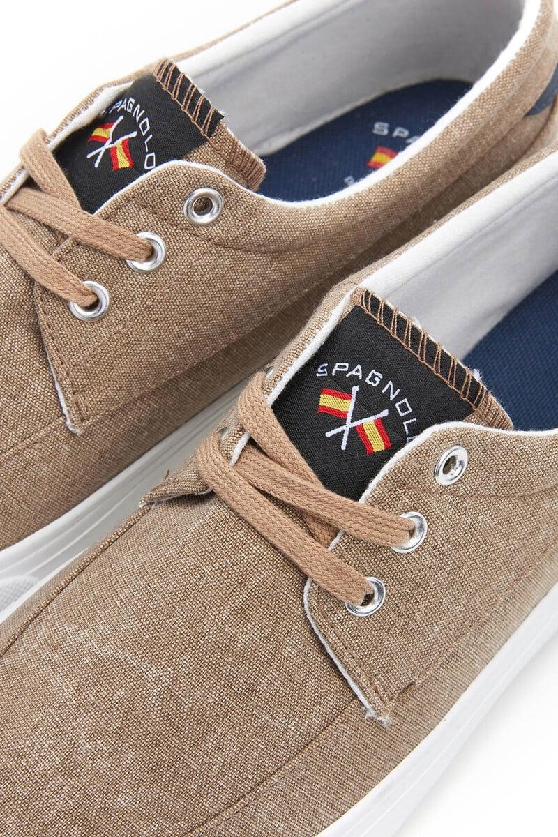 Cortefiel Zapatillas Naúticas De Lona Con Cordones