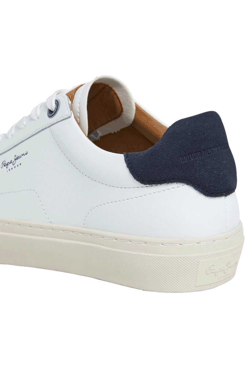 Cortefiel Zapatillas Piel Con Detalles En Ante