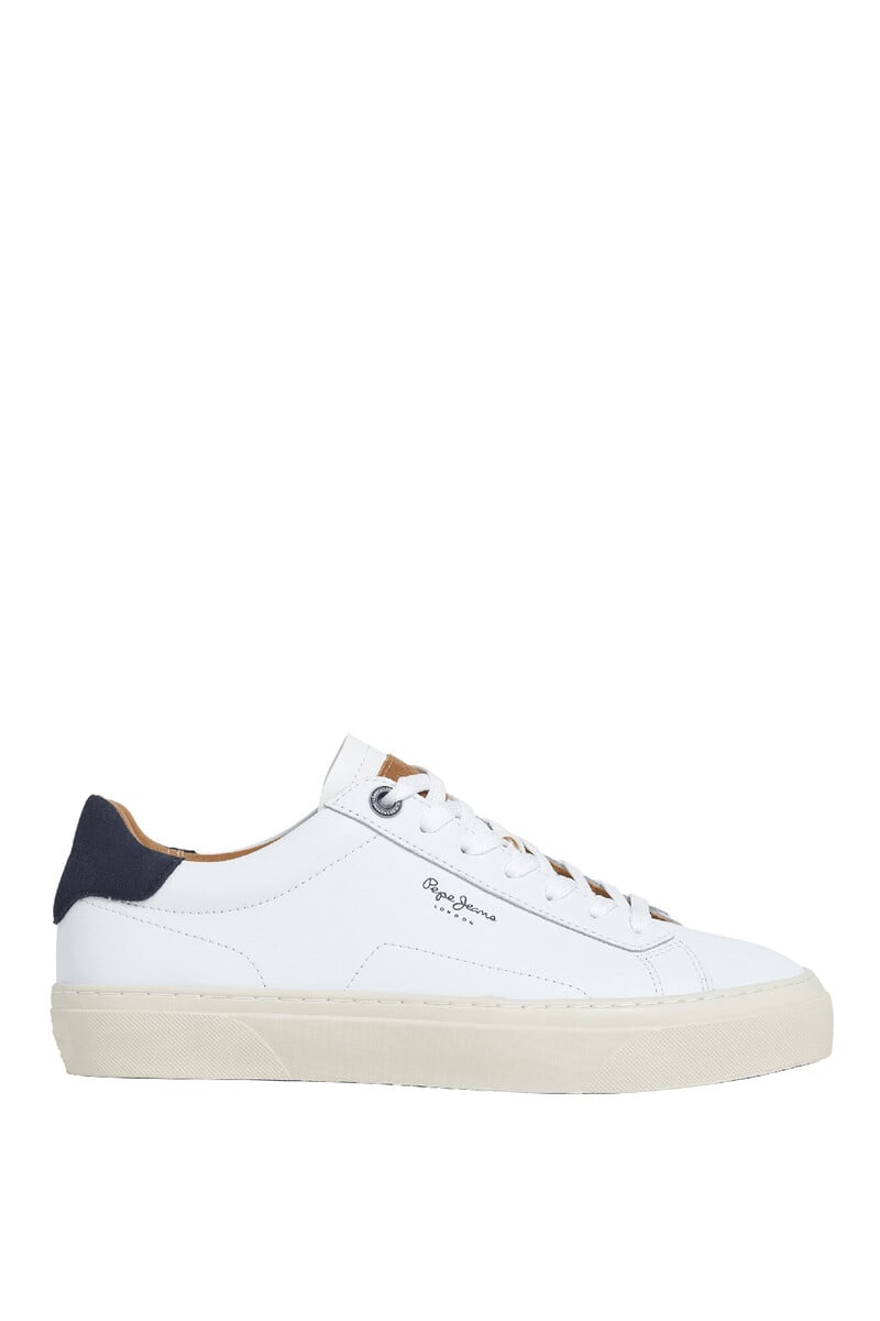 Cortefiel Zapatillas Piel Con Detalles En Ante