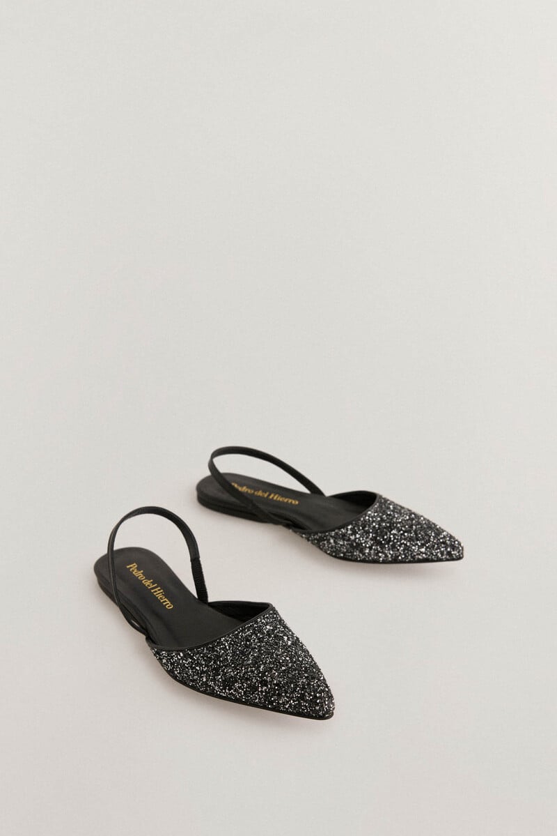 Cortefiel Zapato destalonado purpurina