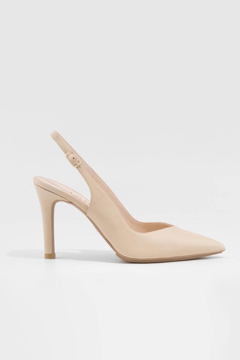 Cortefiel Zapatos de salón destalonado en beige