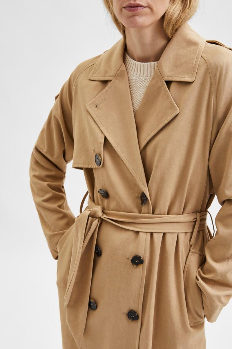 Cortefiel Gabardina Clásica Larga Elaborada Con LYOCELL TENCEL