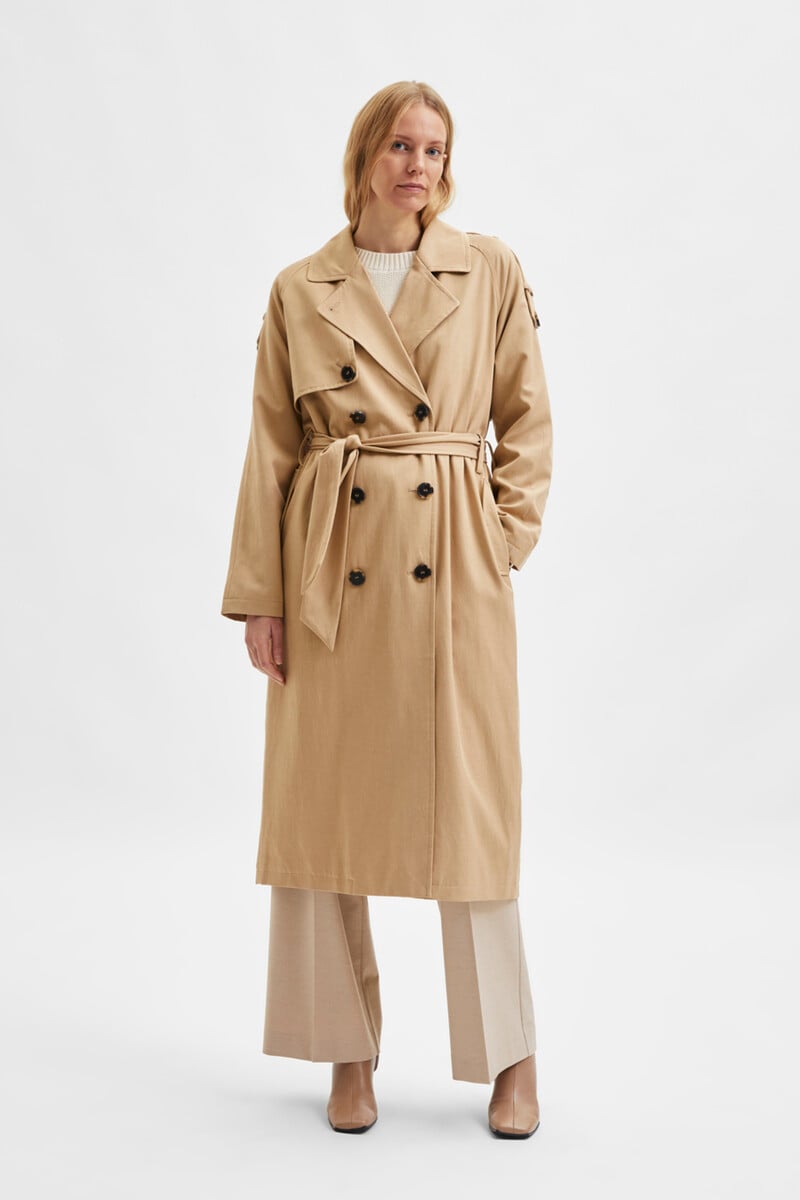 Cortefiel Gabardina Clásica Larga Elaborada Con LYOCELL TENCEL