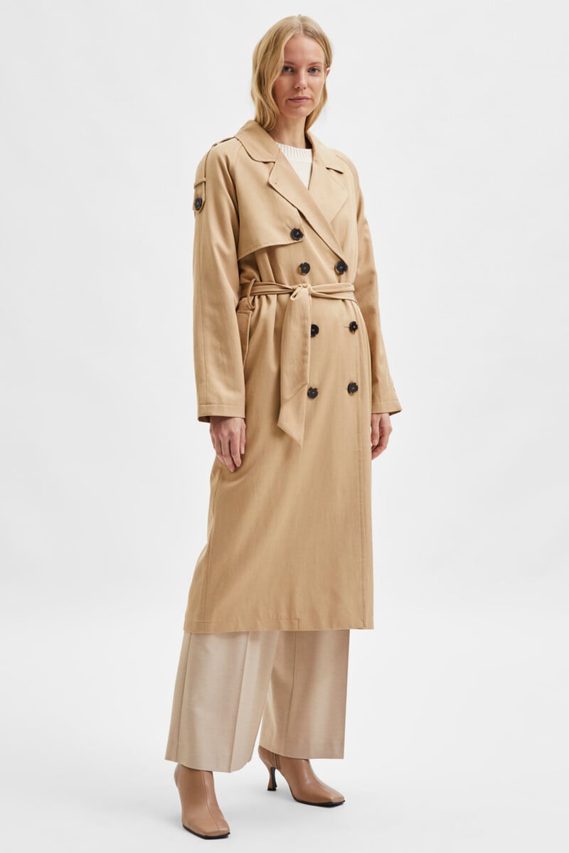 Cortefiel Gabardina Clásica Larga Elaborada Con LYOCELL TENCEL