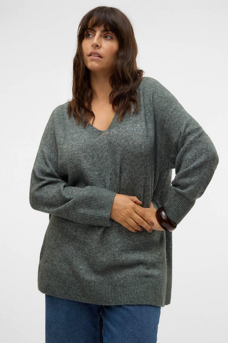 Cortefiel Jersey básico con escote pico talla grande