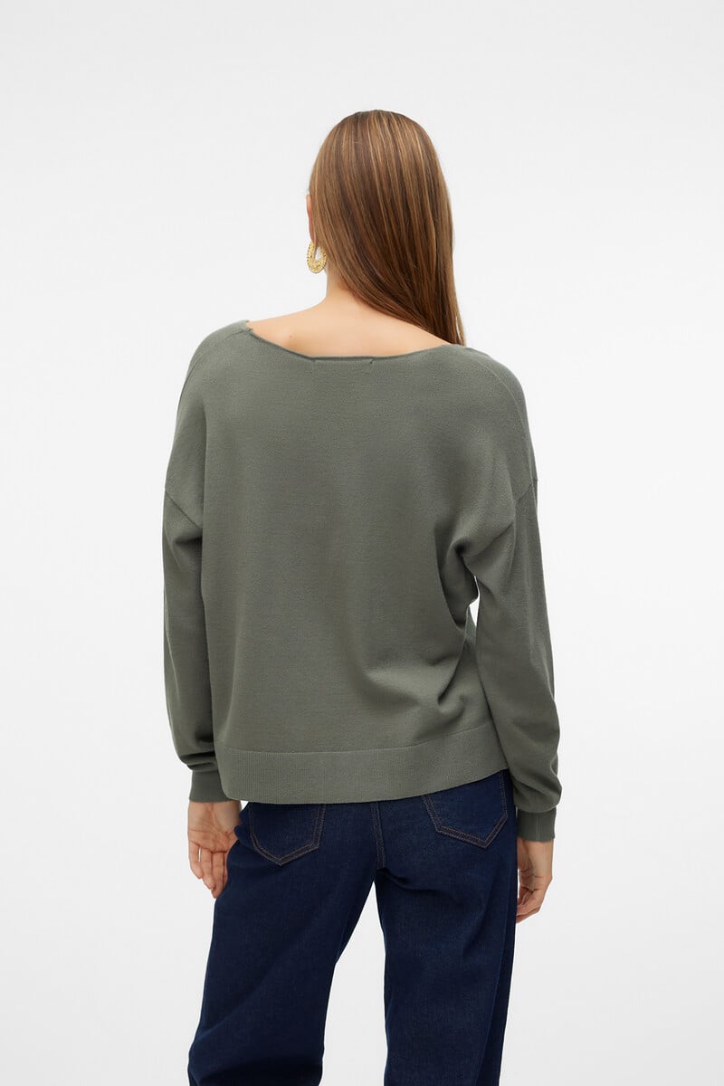 Cortefiel Jersey Con Cuello De Pico De Mujer Con Hombros Caídos