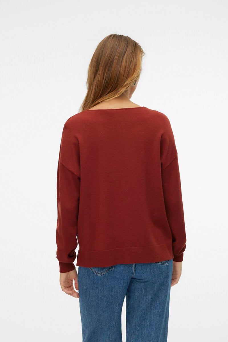 Cortefiel Jersey Con Cuello De Pico De Mujer Con Hombros Caídos