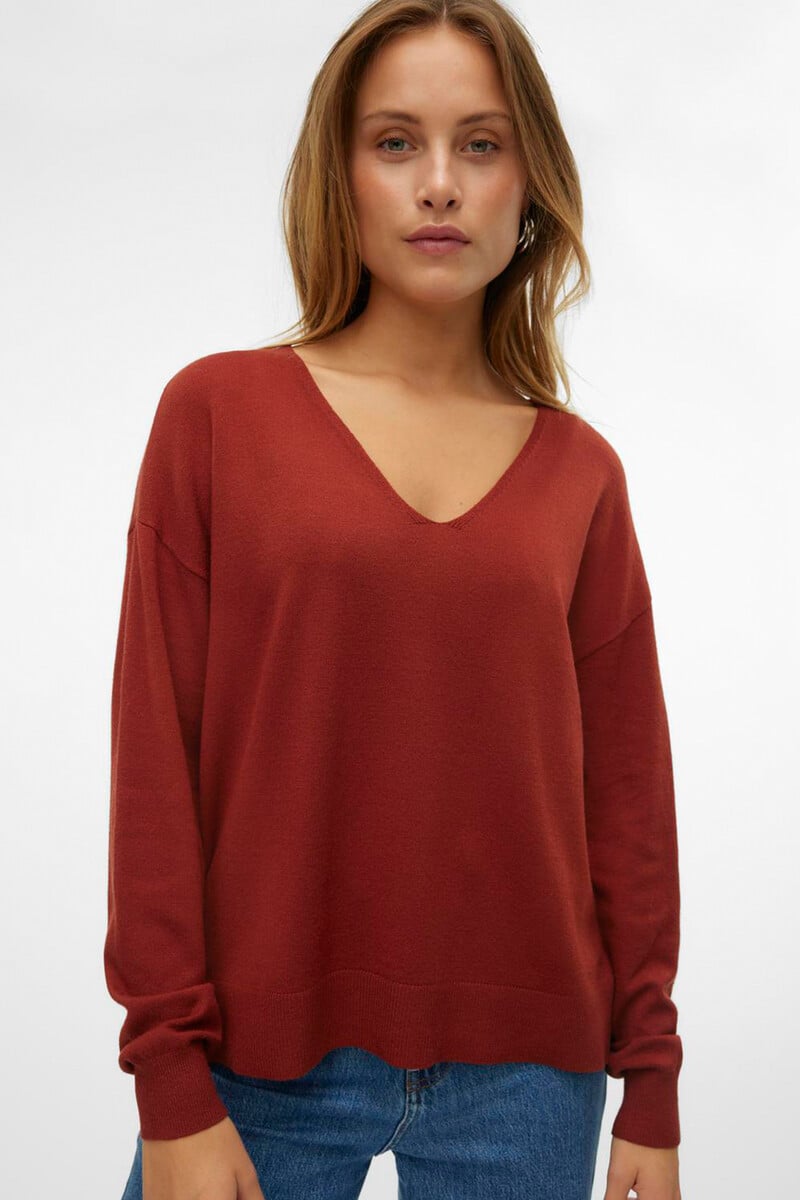 Cortefiel Jersey con cuello de pico de mujer con hombros caídos