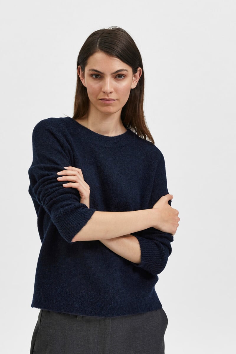 Cortefiel Jersey De Cuello Redondo Confeccionado Con Lana Y Alpaca