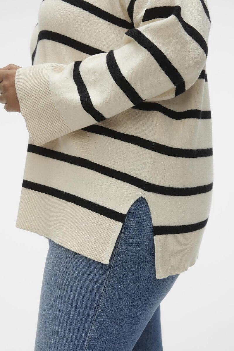 Cortefiel Jersey De Manga Larga Y Cuello Pico Curve