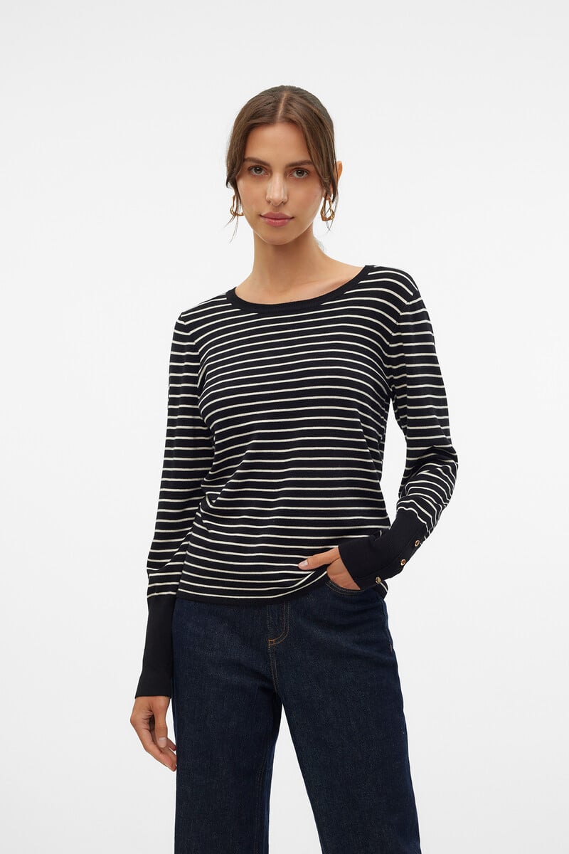 Cortefiel Jersey De Punto Fino De Mujer Manga Larga