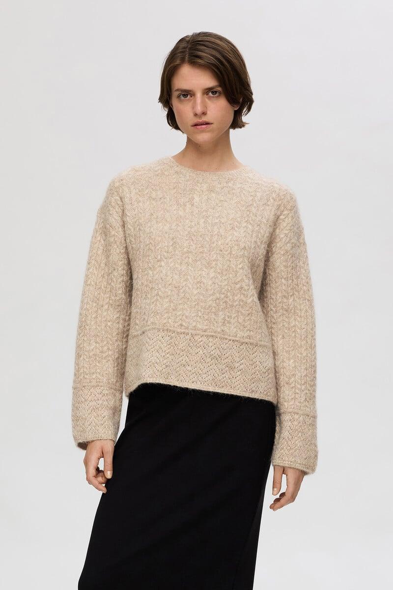 Cortefiel Jersey estructura confeccionado con lana y alpaca